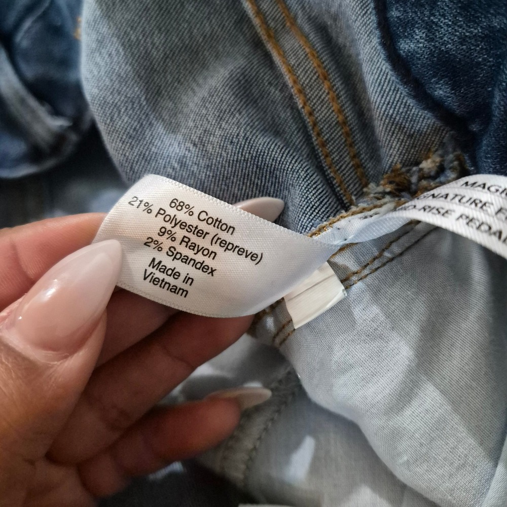 Lane Bryant Flex Magic Waistband Pedal Pusher Jeans 20 Blue Denim Cropped - Picture 8 of 8
